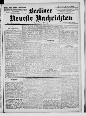 Berliner Neueste Nachrichten vom 09.01.1902