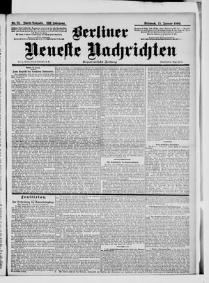 Berliner Neueste Nachrichten vom 15.01.1902
