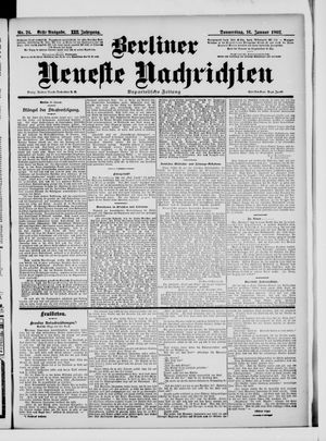 Berliner Neueste Nachrichten vom 16.01.1902