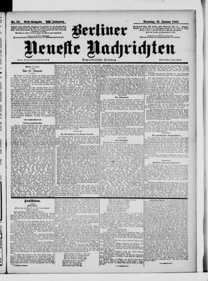 Berliner Neueste Nachrichten vom 19.01.1902