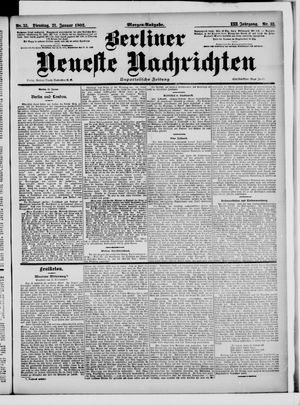 Berliner Neueste Nachrichten vom 21.01.1902