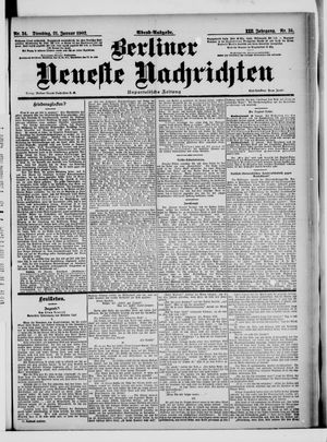Berliner Neueste Nachrichten vom 21.01.1902