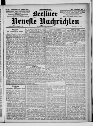 Berliner Neueste Nachrichten vom 23.01.1902