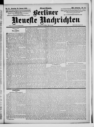 Berliner Neueste Nachrichten vom 26.01.1902