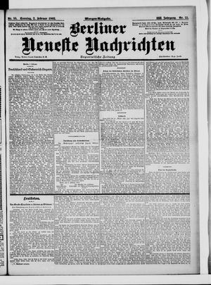 Berliner Neueste Nachrichten vom 02.02.1902