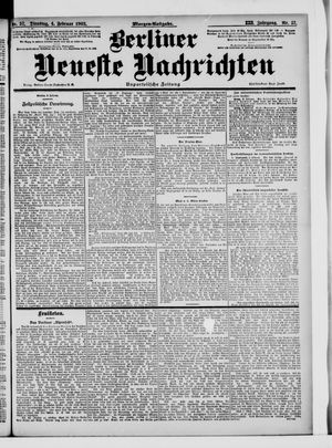 Berliner Neueste Nachrichten vom 04.02.1902
