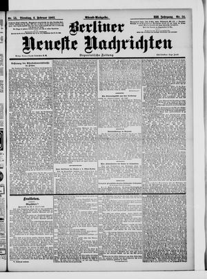 Berliner Neueste Nachrichten vom 04.02.1902