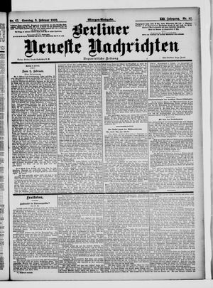 Berliner Neueste Nachrichten vom 09.02.1902