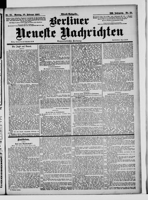 Berliner Neueste Nachrichten vom 10.02.1902