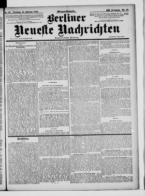 Berliner Neueste Nachrichten vom 11.02.1902