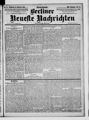 Berliner Neueste Nachrichten on Feb 12, 1902