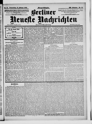 Berliner Neueste Nachrichten vom 27.02.1902