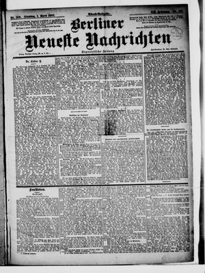 Berliner Neueste Nachrichten vom 01.04.1902