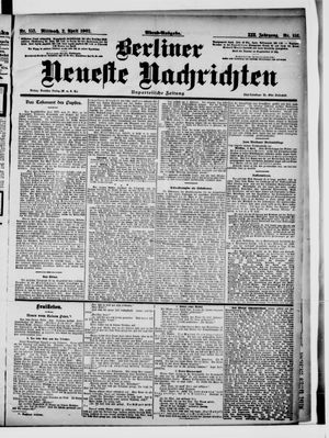 Berliner Neueste Nachrichten vom 02.04.1902