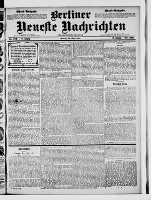 Berliner Neueste Nachrichten on Apr 28, 1902