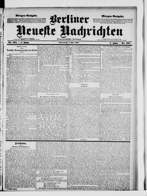 Berliner Neueste Nachrichten vom 01.05.1902