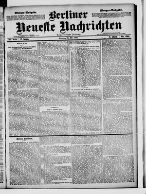 Berliner Neueste Nachrichten vom 27.05.1902