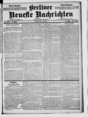 Berliner Neueste Nachrichten vom 18.06.1902
