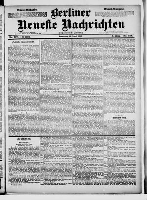Berliner Neueste Nachrichten vom 14.08.1902