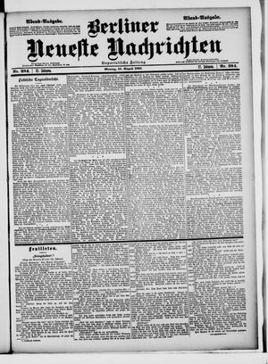 Berliner Neueste Nachrichten vom 18.08.1902