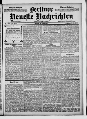 Berliner Neueste Nachrichten vom 20.08.1902