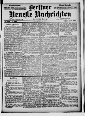 Berliner Neueste Nachrichten vom 20.08.1902