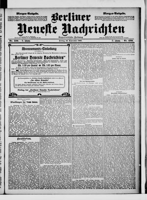 Berliner Neueste Nachrichten vom 19.09.1902