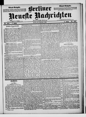 Berliner Neueste Nachrichten vom 26.09.1902