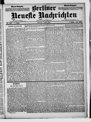 Berliner Neueste Nachrichten vom 01.10.1902