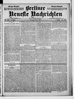 Berliner Neueste Nachrichten on Oct 9, 1902