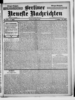Berliner Neueste Nachrichten vom 26.10.1902