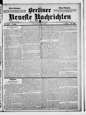 Berliner Neueste Nachrichten vom 11.11.1902