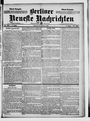 Berliner Neueste Nachrichten vom 15.11.1902