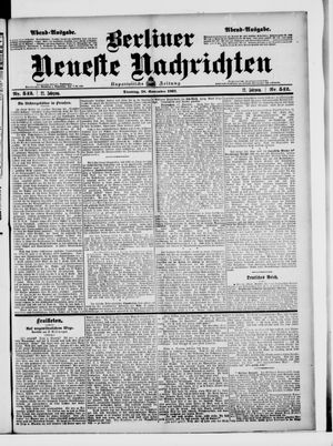 Berliner Neueste Nachrichten vom 18.11.1902