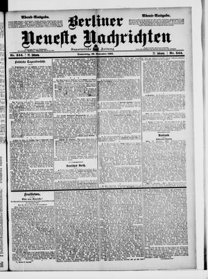 Berliner Neueste Nachrichten on Nov 20, 1902