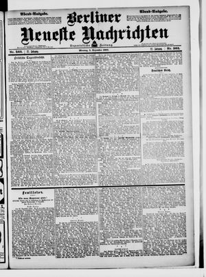Berliner Neueste Nachrichten vom 01.12.1902