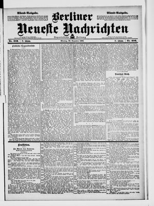 Berliner Neueste Nachrichten vom 29.12.1902