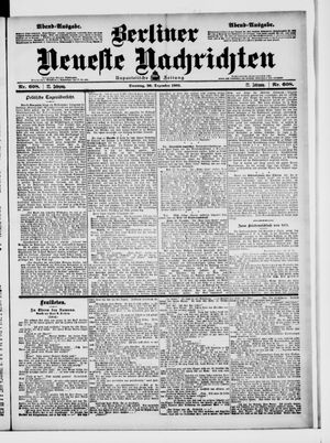 Berliner Neueste Nachrichten on Dec 30, 1902
