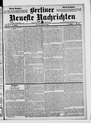 Berliner neueste Nachrichten on Jan 6, 1903