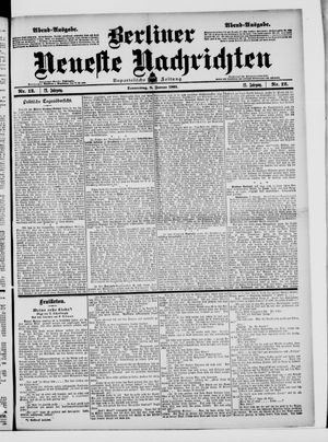 Berliner neueste Nachrichten vom 08.01.1903