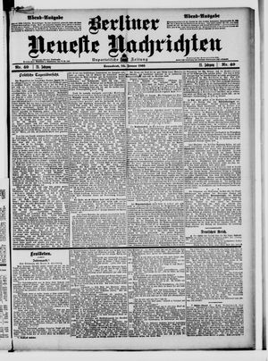 Berliner Neueste Nachrichten on Jan 24, 1903