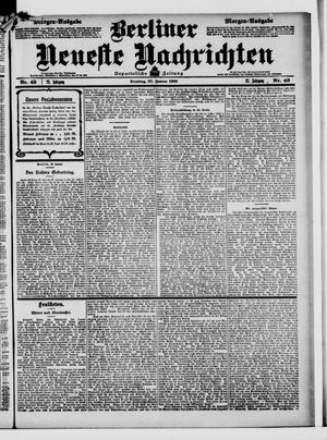 Berliner neueste Nachrichten vom 27.01.1903