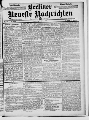 Berliner Neueste Nachrichten vom 05.02.1903