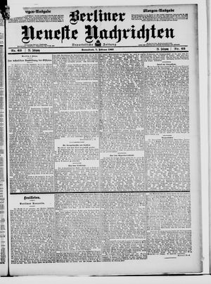 Berliner Neueste Nachrichten vom 07.02.1903