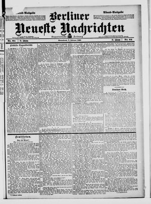 Berliner Neueste Nachrichten vom 07.02.1903
