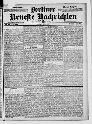 Berliner Neueste Nachrichten vom 08.02.1903