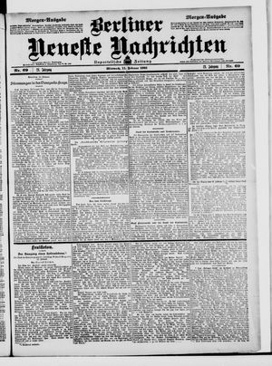 Berliner Neueste Nachrichten on Feb 11, 1903