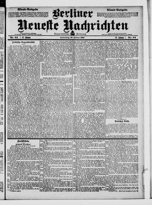 Berliner Neueste Nachrichten on Feb 19, 1903
