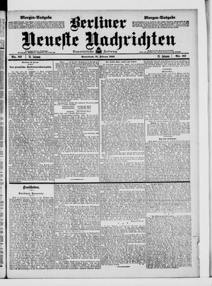 Berliner Neueste Nachrichten vom 21.02.1903