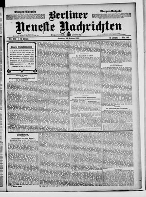 Berliner neueste Nachrichten vom 24.02.1903